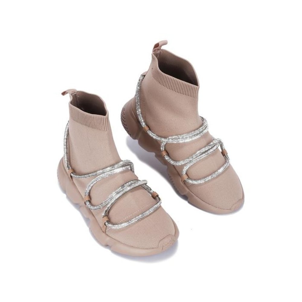 Beige Sock Sneaker